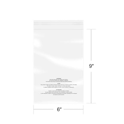 iMailer - 500 Pcs - 6" x 9", Suffocation Warning Self Seal Clear Plastic Poly Bags 1.6 Mil for A7 A8 A9 Cards & Envelopes, Bakery, Cookies, Candies-Permanent Glue - size: 6" x 9", style: Permanent Glue