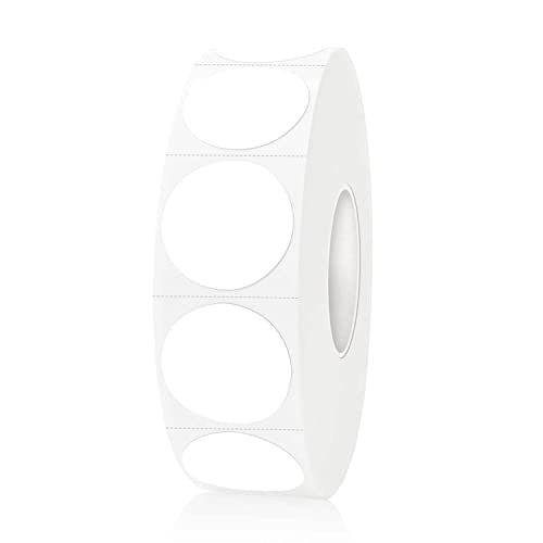 0.75 Inch Dots Stickers,Laser and Inkjet Printable,Easily Writable with Perforation Line (1200 PCS,White) - color: White, size: 0.75 inch-1 roll