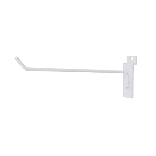 8'' Slatwall Hooks, White, 25 Count Slat Board Display Hooks - color: White, size: 8 Inch