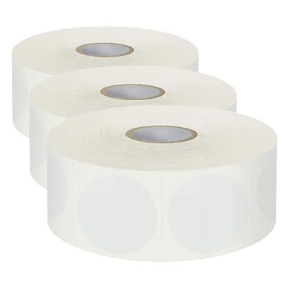 1500 PCS 1.5" Round Clear Transparent Package Envelope Mail Wafer Seal Sticker Labels Mega Bundle with Perforation Line in Roll (Pack of 3) - size: 1.5 inch-1500 (Pack of 3)