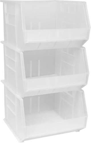 Akro-Mils 30270 AkroBins Plastic Storage Bins, 18"x16"x11", Clear, 3-Pack - color: Clear