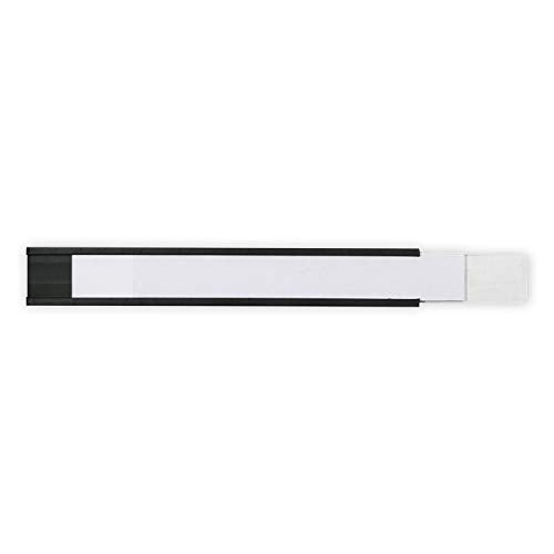 SmartSign Magnetic 'C' Channel Label Holders for Metal Racks and Shelves | 0.5" x 4" Pack of 25 - size: 0.5" x 4"