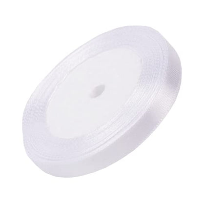 White Satin Ribbon 1/2 Inch for Gift Wrapping, 50 Yards in Length - color: White, size: 1/2"