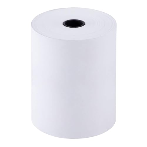 [3 1/8" x 220' - 50 Rolls] Karat BPA-Free Thermal Paper Rolls - Receipt Paper for POS, Credit Card & Cash Register - Clear & Fine Print - size: 220', style: 3 1/8"
