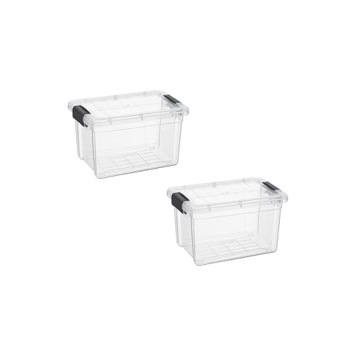 Superio 1.4 Quart Mini Clear Plastic Storage Container with Lid, Stackable Small Organizer Box for Crayons, Art Supplies, Beads, Sewing, Stationery & Food Storage, 2 Pack - size: 1.4 Quart