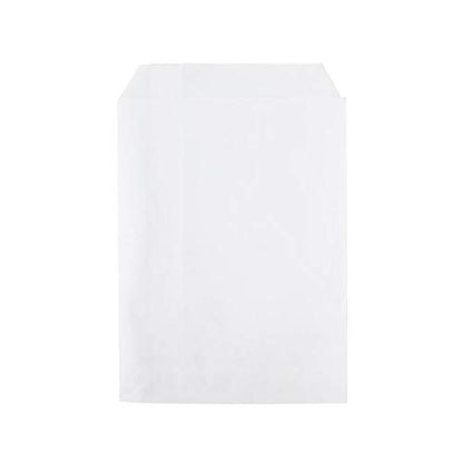 ClearBags Kraft Paper Merchandise Bag, 5” x 7 1/2”, White, 100 Pack, Retail Shopping Bags, To Go Packaging for Small Business, Baggies for Wrapped Food, Jewelry & Other Items, Sealable, MB1WA