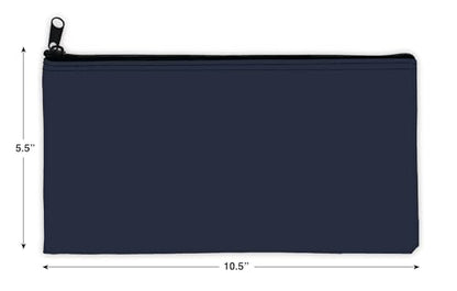 Carousel Checks Inc. Zipper Bank Deposit Bag, 5.5 by 10.5 Inches, Navy Blue, Pack of 5 - size: 5