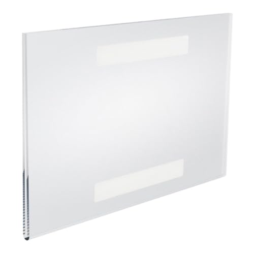 Azar Displays 122017 Self Adhesive Tape Clear Acrylic Wall Sign Holder Frame 11" W x 7" H - Landscape/Horizontal, 10-Pack - size: 11 in. W x 7 in. H