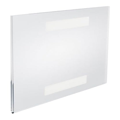 Azar Displays 122017 Self Adhesive Tape Clear Acrylic Wall Sign Holder Frame 11" W x 7" H - Landscape/Horizontal, 10-Pack - size: 11 in. W x 7 in. H