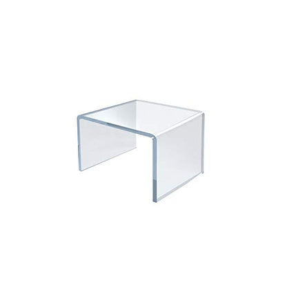 Azar Displays 515330 2" Square Acrylic Riser, clear (4 Pack) - size: 2 X 2