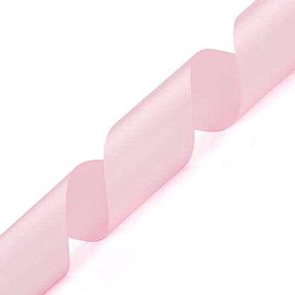 Nsilu 25 Yards 1-1/2 inches Wide Satin Ribbon Suitable for Wedding, Party and Gift Box Packaging Ribbon (Pale Pink, 1-1/2") - color: Pale pink
