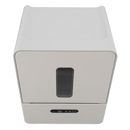 CCYLEZ Automatic Touchless Paper Towel Dispenser - Wall Mount SensorActivated Night Light HandsFree Paper Roll Dispenser for Bathroom, Kitchen, & Hotel (Gray) - color: Gray
