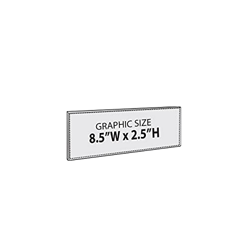 Azar Displays, 122018, Adhesive Clear Acrylic Wall Sign Holder Display, Landscape Frame for Posters, Flyers, Art, Business, School, Nameplates & Doorway Signs, 10 Pack, 8.5" x 2.5" - size: 8.5 in. W x 2.5 in. H