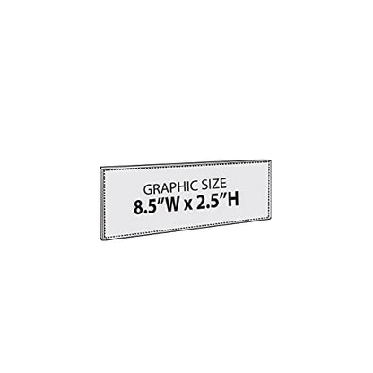 Azar Displays, 122018, Adhesive Clear Acrylic Wall Sign Holder Display, Landscape Frame for Posters, Flyers, Art, Business, School, Nameplates & Doorway Signs, 10 Pack, 8.5" x 2.5" - size: 8.5 in. W x 2.5 in. H