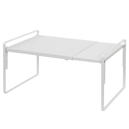 Nxconsu Cabinet Shelf Riser, Adjustable Cabinet Organizer, 10.3" Deep White - color: White, size: 10.3’’D * 13.8-24.8’’W * 9.7’’H