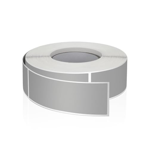 Grey Rectangle Labels 3" x 1" Color Coding Stickers Roll 500 Pcs - color: Grey