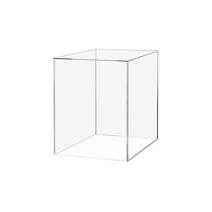 Acrylic Display Riser Box 12" x 12" x 16" Clear Throne with One Open Side No Lid Versatile Tall Lucite Retail Product Riser Storage Bin or Wedding Floral Centerpiece Pedestal by Marketing Holders