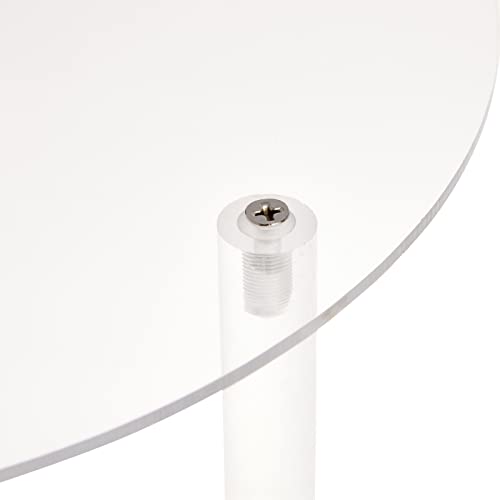 Juvale 4-Piece Round Acrylic Cake Stand Set - Versatile Dessert Display - Customizable Multi-Tier Buffet Risers - Easy-Store Stackable Acrylic Cupcake Stand - 6 in, 8 in, 10 in & 12 in, Clear