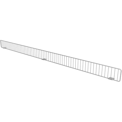 Wire Shelf Front Fence Guard Rail for Gondola Retail Shelves, 3"H x 48"L - color: Silver