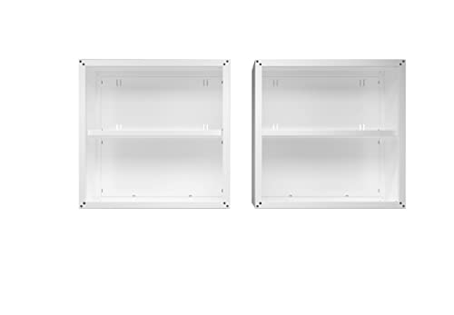 Manhattan Comfort Fortress Storage Units, White - color: White, style: Dual Floating