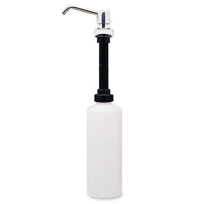 Bobrick B-822 Manual Top Fill Liquid Soap Dispenser 34 fl oz. (1L) Liquid Soap Capacity, 4- Inch Free-Turning Spout for Public Restroom Countertops, Chrome Finish - size: 4" Spout, style: Liquid