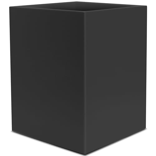 YEW DESIGN Matte Black Square 2 Gallon Trash Can for Home and Bathroom - color: Black Square
