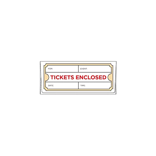 LUXPaper Ticket Envelopes | Tickets Enclosed | 2 7/8" x 6 1/2" | 28lb. Text | 50 Qty
