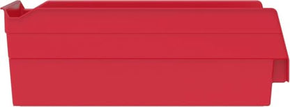 Akro-Mils 30130 Heavy Duty Plastic Shelf Bins, 12"x 6.5"x 4", Red, 12-Pk - color: Red