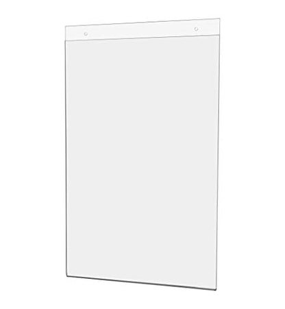 25 Pack Wall 11" x 17" with 2 Predrilled Holes and Hanging Hardware for Promotional Posters and Event Announcements at Concert Venues and Trade Shows Clear Acrylic by Marketing Holders - size: 11"w x 17"h