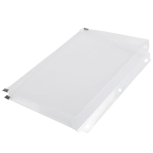 JAM PAPER Plastic 3 Hole Punch Binder Envelopes with Zip Closure - #10 Wallet Booklet - 6 x 9 1/2 - Clear - 3/Pack - color: Clear, size: 3 Hole Binder Pocket - 3 Pack