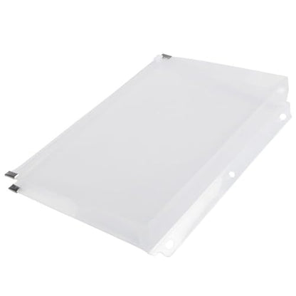 JAM PAPER Plastic 3 Hole Punch Binder Envelopes with Zip Closure - #10 Wallet Booklet - 6 x 9 1/2 - Clear - 3/Pack - color: Clear, size: 3 Hole Binder Pocket - 3 Pack