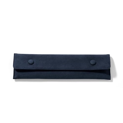 Oirlv Blue Velvet Bracelet Necklace Storage Pouch - color: Blue, size: 8.66"×2.36"