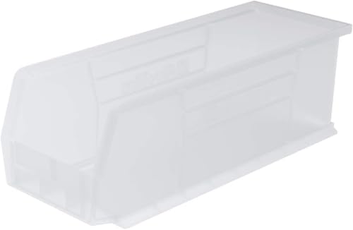 Akro-Mils 30234 AkroBins Plastic Storage Bins, 15"x5"x5", Clear, 12-Pack - color: Clear