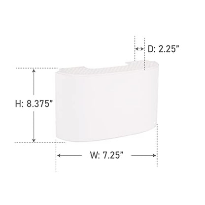 Craftmade CH2000-W Builder Curved Door Chime, 8"H x 7"W x 2"D, White