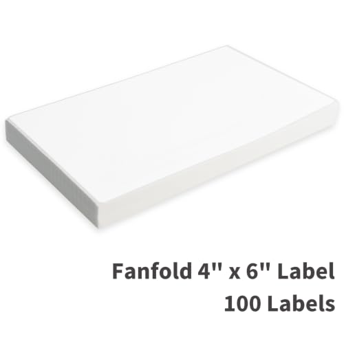 LLIKED 4x6 Fanfold Thermal Label, 100 Per Stack Thermal Shipping Labels - size: 100 Labels