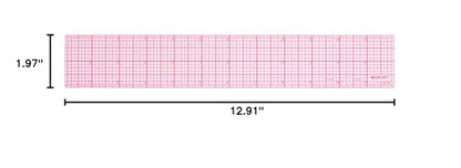 Westcott B-70 8ths Graph Beveled Ruler, 12 in - size: 12 inches (Single), style: B-70