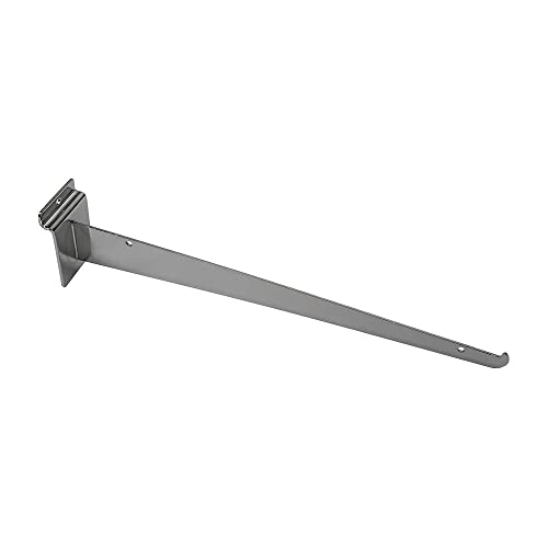 16" Slatwall Shelf Bracket, Chrome, Hanger Display Panel Shelf 6 Pc Set