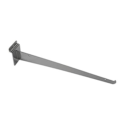 16" Slatwall Shelf Bracket, Chrome, Hanger Display Panel Shelf 6 Pc Set