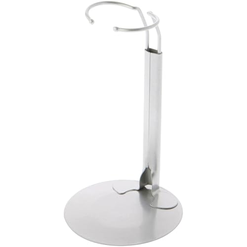 Plymor DSP-60S Silver Adjustable Doll Stand, Pack of 6 - color: Silver