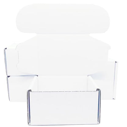 4x3x2 Inches 50 Pack White Corrugated Cardboard Shipping Boxes - size: 4x3x2 inch 50 Pack
