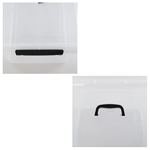 18 Quart Clear Plastic Storage Boxes, 4-Pack Storage Totes with Lids - size: 18 Quarts
