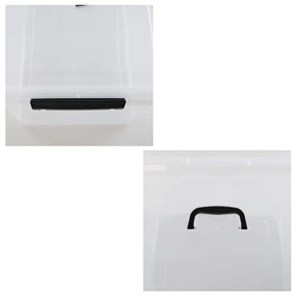 18 Quart Clear Plastic Storage Boxes, 4-Pack Storage Totes with Lids - size: 18 Quarts