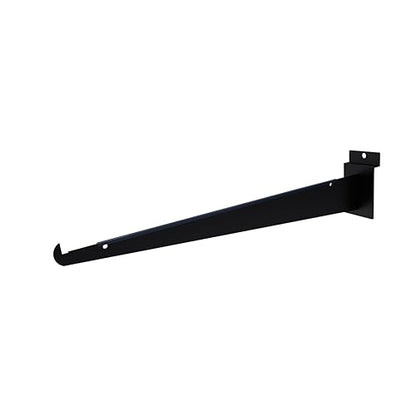 14 Inch Black Metal Slatwall Shelf Brackets with Lip, 24pcs - color: Black, size: 14 Inch