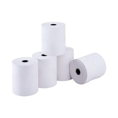 [3 1/8" x 220' - 50 Rolls] Karat BPA-Free Thermal Paper Rolls - Receipt Paper for POS, Credit Card & Cash Register - Clear & Fine Print - size: 220', style: 3 1/8"