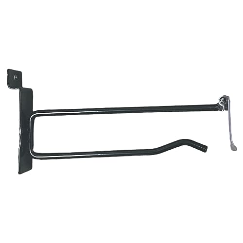 Only Hangers Black Slatwall Scanner Hooks with Clear Price/Label Holder (50, 10") - size: 10 Inch