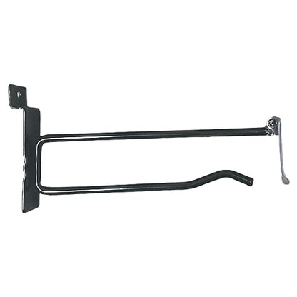Only Hangers Black Slatwall Scanner Hooks with Clear Price/Label Holder (50, 10") - size: 10 Inch