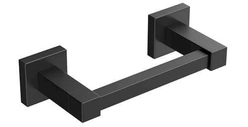 FORIOUS Commercial Toilet Paper Holder Wall Mount Bathroom Tissue Holder - color: Matte Black