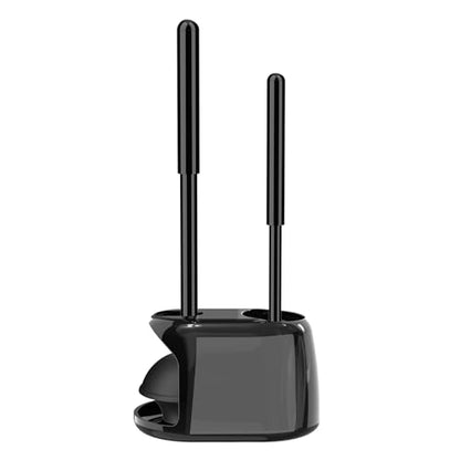 SetSail Toilet Brush and Plunger Set, Semi-Hidden Toilet Plungers, Black - color: Black, size: 1 pack