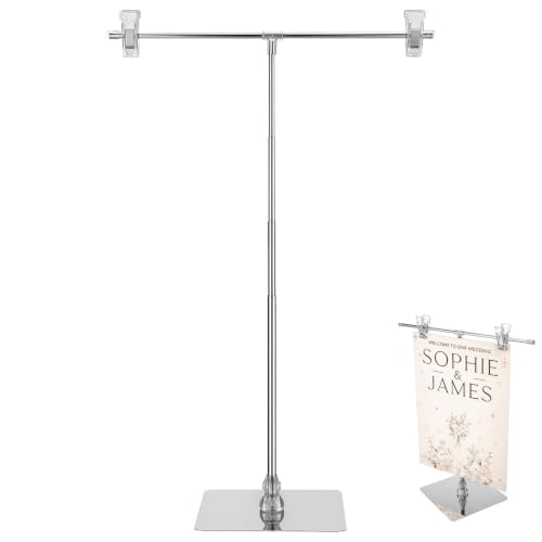Adjustable Banner Stand Metal T-Shaped Easel Display for Sign Poster Stand