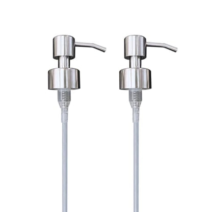 2 Pcs Stainless Steel Pump Head Soap Pump Replacement Spare Liquid Pumps Dispenser Heads Lotion Bottle Pumps Heads Hand Sanitizer Containers Press Head for Standard 28/400 (26 mm - 28mm) Neck Size